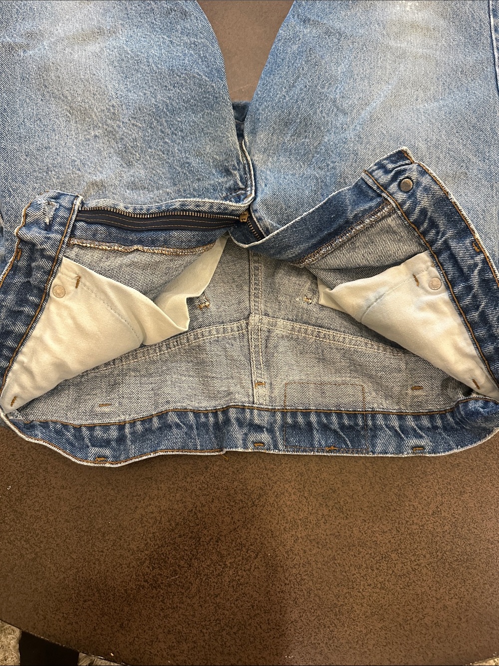 Vintage 1985 Levi’s 501 Orange Tab Jeans 34x30 USA Faded Distressed Hem - Picture 11 of 17
